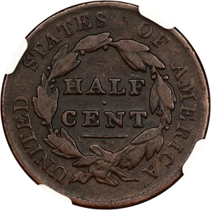 image for: 1829 1/2c NGC VG Details (Cleaned, C-1)