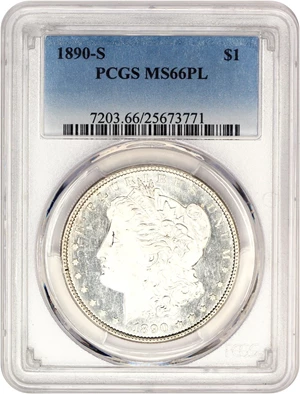 image for: 1890-S $1 PCGS MS66 PL