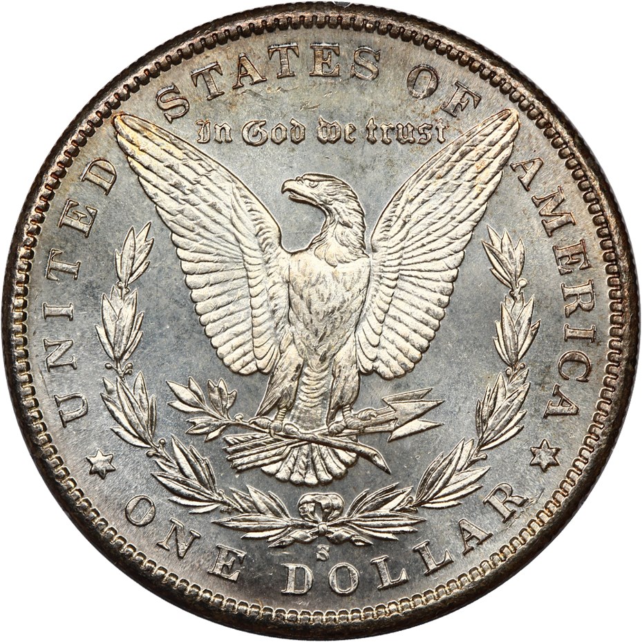 image for: 1899-S $1 PCGS MS64 PL (OGH Rattler Holder)