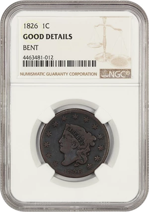 image for: 1826 1c NGC Good Details (Bent)