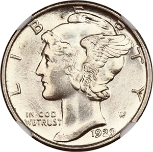 image for: 1929 10c NGC MS62