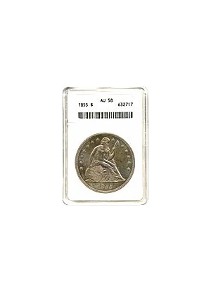 image for: 1855 $1 ANACS AU58