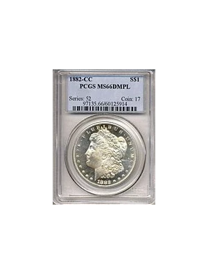image for: 1882-CC $1 PCGS MS66 DMPL