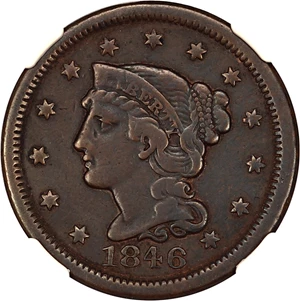 image for: 1846 1c NGC VF Details (Cleaned, Small Date)