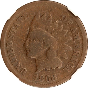image for: 1868 1c NGC Good Details (Reverse Scratched)