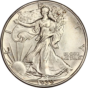 image for: 1939 50c NGC UNC Details (Obv Cleaned)