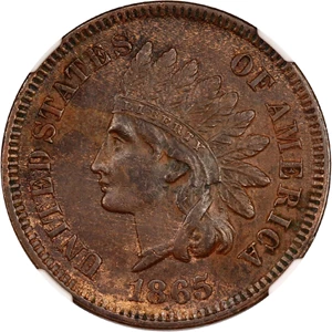 image for: 1865 1c NGC AU50 BN