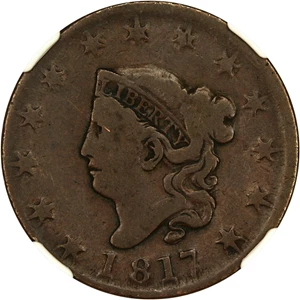 image for: 1817 1c NGC Good-6 BN (13 Stars)
