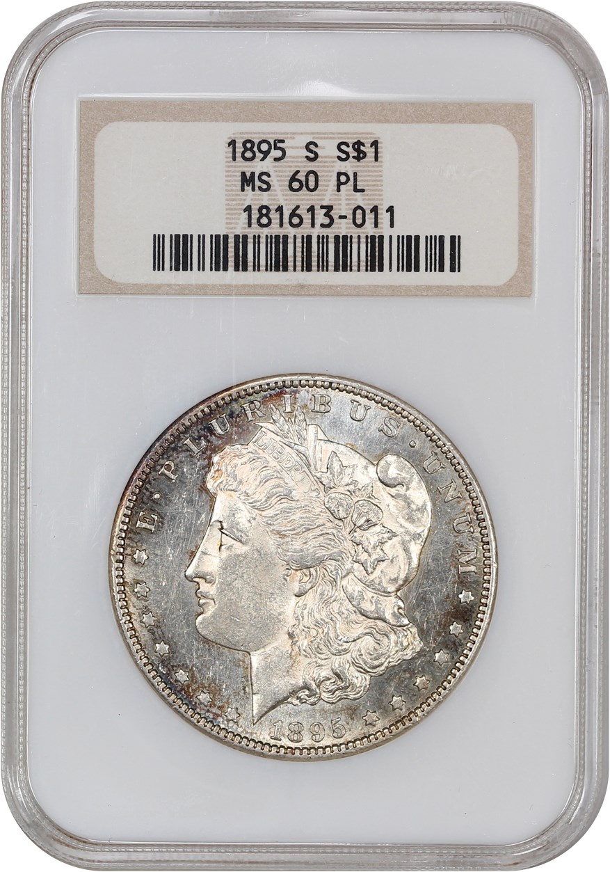 image for: 1895-S $1 NGC MS60 PL (OH)