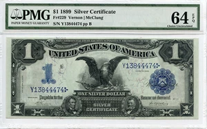 image for: FR. 229 1899 $1 Silver Certificate PMG Choice Unc 64 EPQ