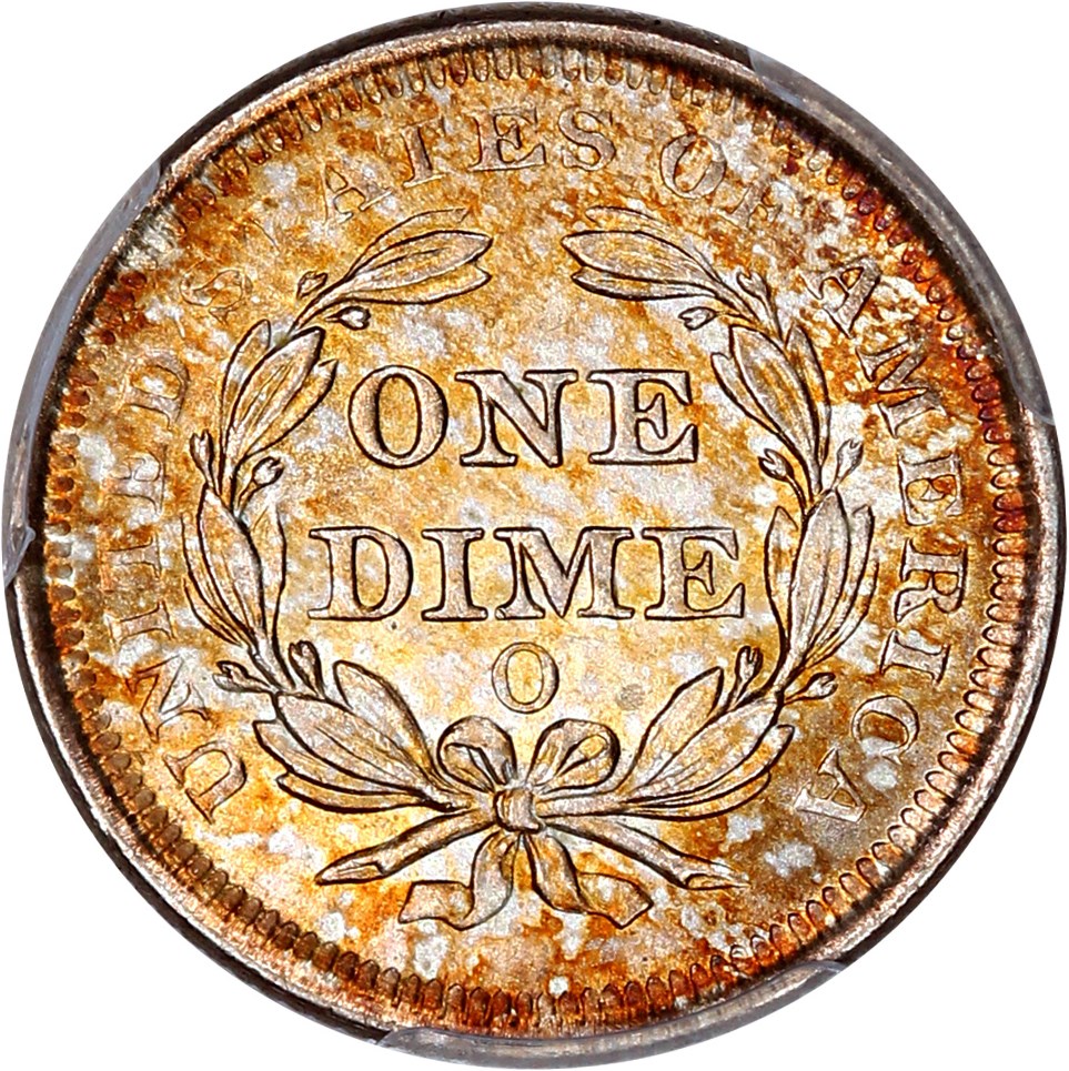 image for: 1854-O 10c PCGS MS65 (Arrows)