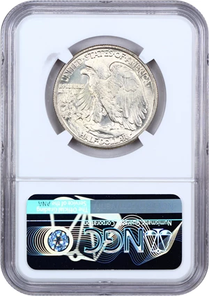 image for: 1940 50c NGC UNC Details (Reverse Wheel Mark)
