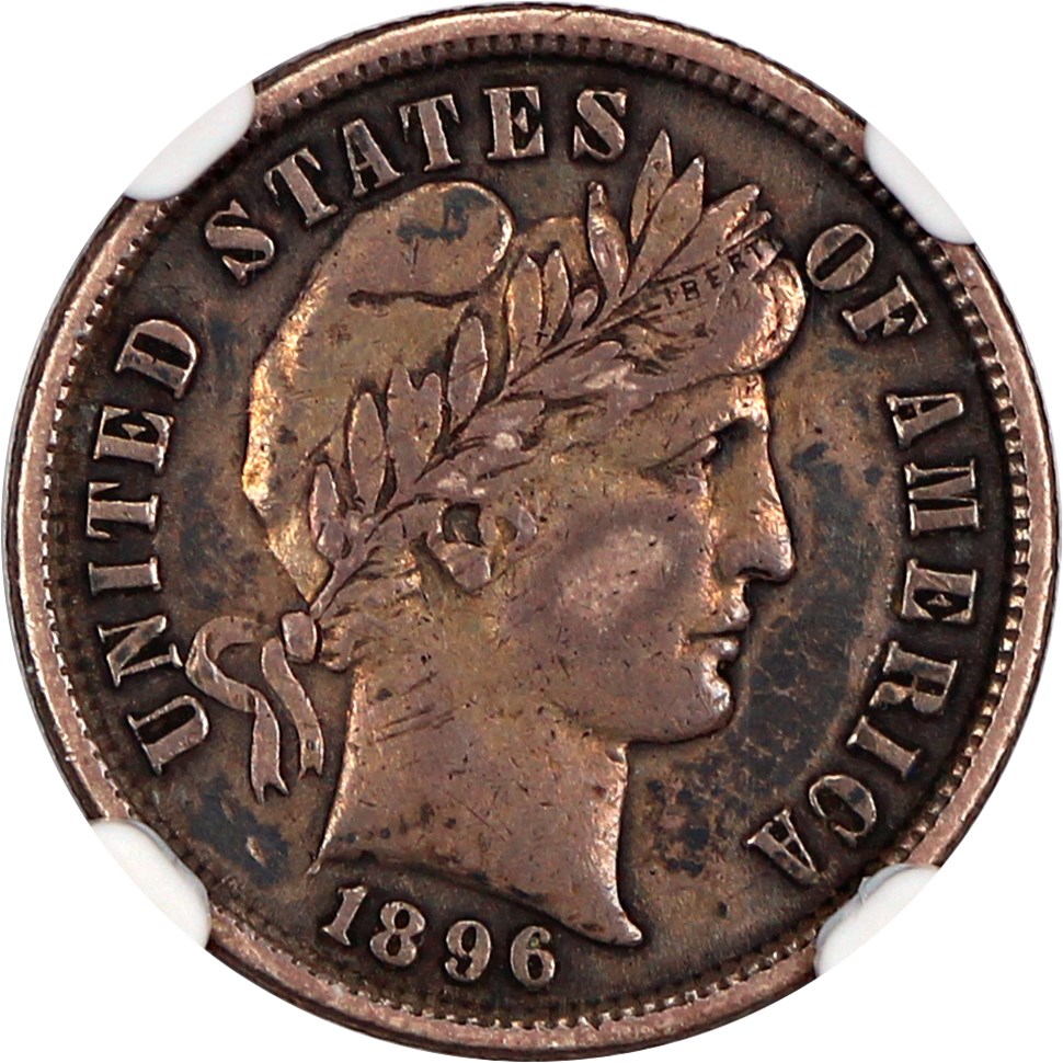 image for: 1896 10c NGC VF Details (Cleaned)