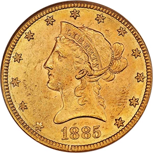 image for: 1885-S $10 PCGS MS63