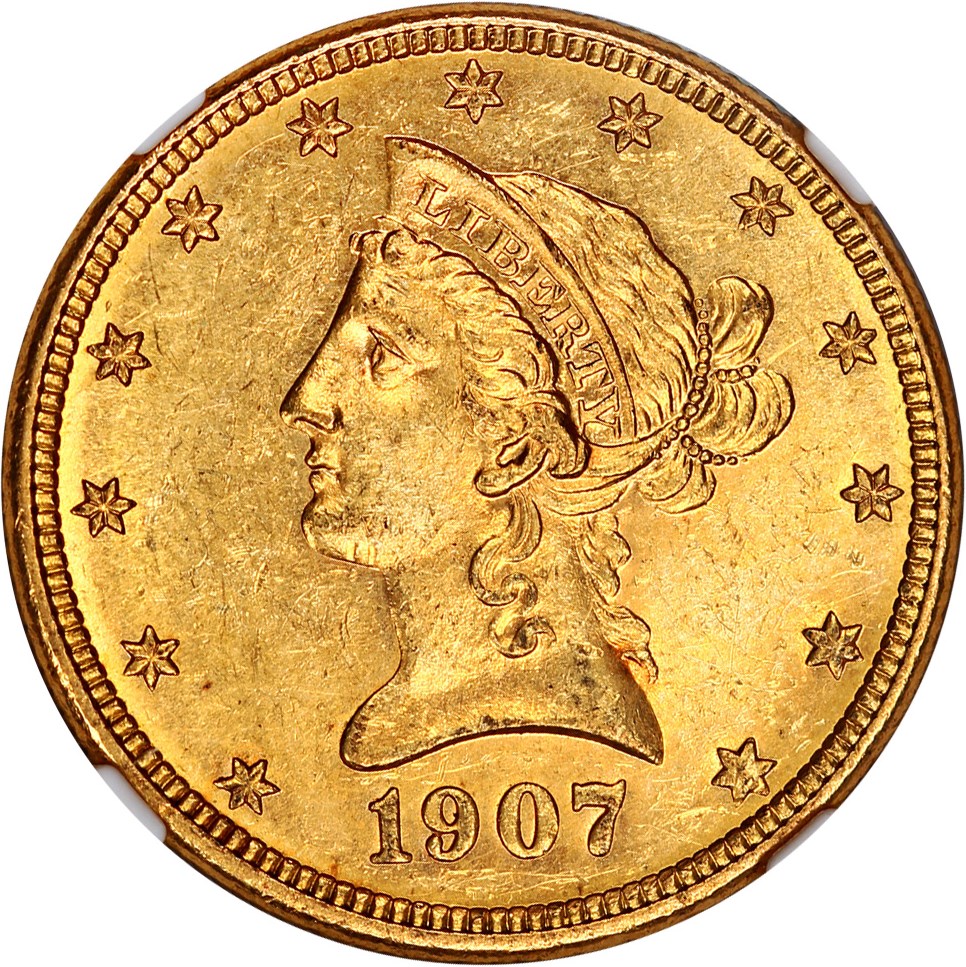 image for: 1907-D $10 NGC MS62