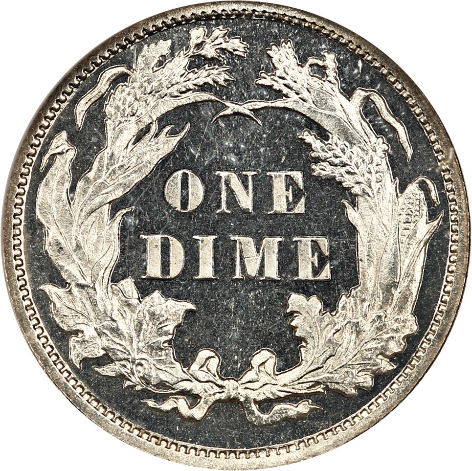 image for: 1887 10c NGC/CAC Proof 66 CAM