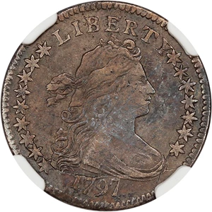 image for: 1797 10c NGC XF Details (16 Stars, JR-1, Damaged)