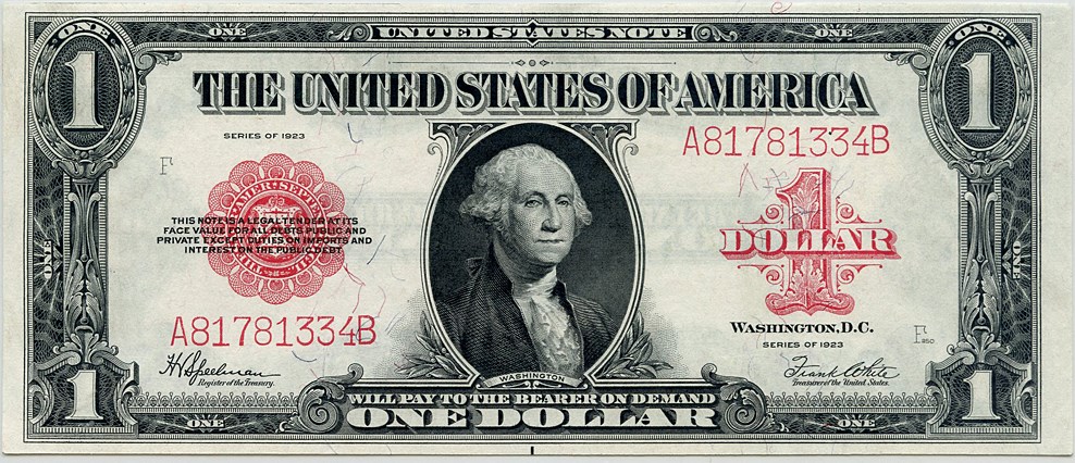 image for: FR. 40 1923 $1 Legal Tender PMG Gem Unc 66 EPQ