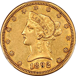 image for: 1892-CC $10 PCGS XF45