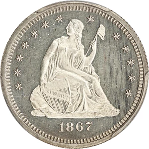 image for: 1867 25c PCGS Proof 65 CAM