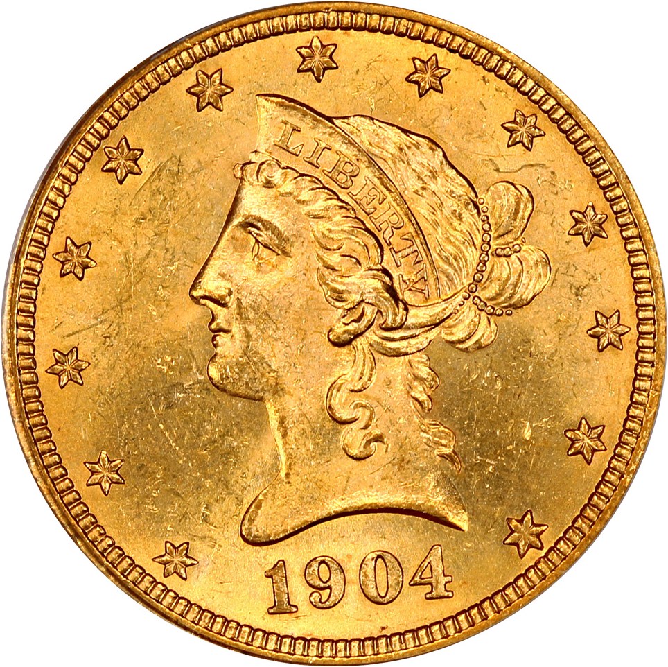 image for: 1904 $10 PCGS MS63