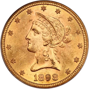 image for: 1898-S $10 PCGS/CAC MS63