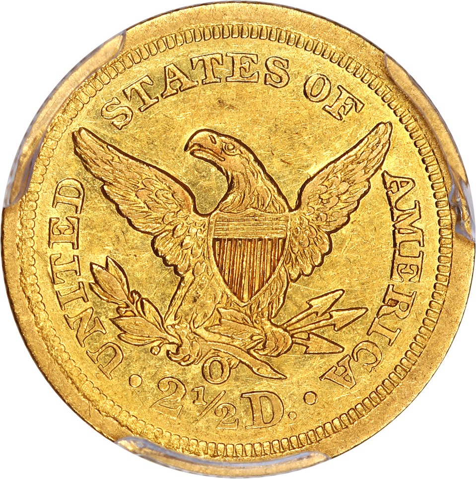 image for: 1843-O 2 1/2 PCGS AU55 (Large Date)