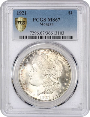 image for: 1921 Morgan $1 PCGS MS67