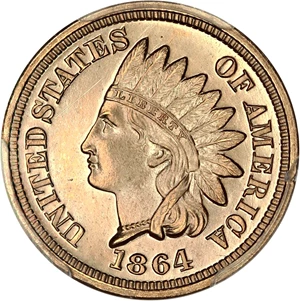 image for: 1864 1c PCGS Proof 62 (Copper Nickel)