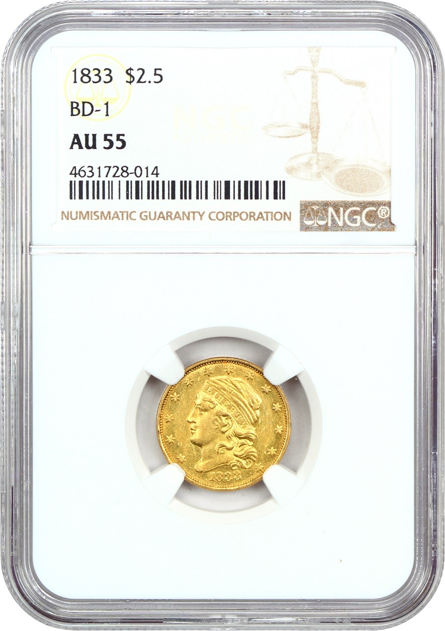 image for: 1833 $2.5 NGC AU55 (BD-1)