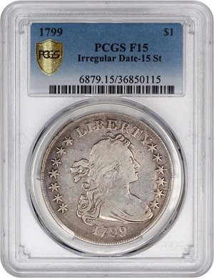 image for: 1799 $1 PCGS F15 (Irregular Date, 15 Stars)