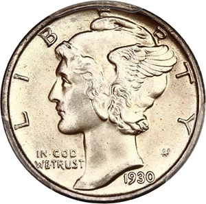 image for: 1930-S 10c PCGS/CAC MS65 FB