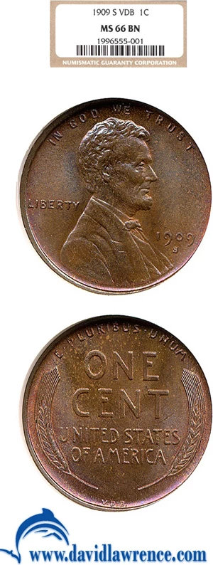 image for: 1909-S VDB 1c NGC MS66 BN