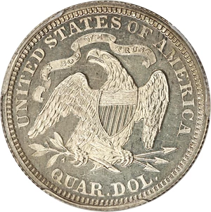 image for: 1867 25c PCGS Proof 65 CAM