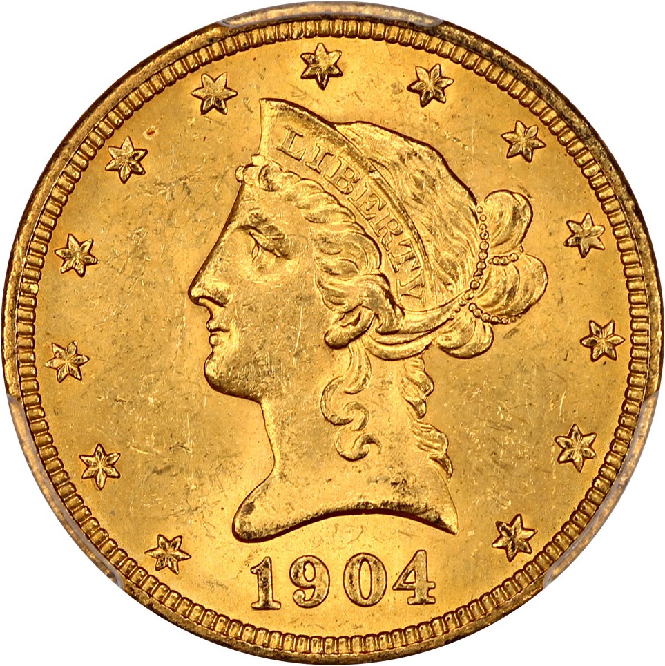 image for: 1904 $10 PCGS/CAC MS63