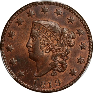 image for: 1819 1c PCGS MS63 RB (Small Date)