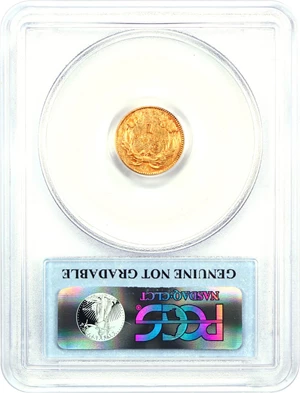 image for: 1856 G$1 PCGS Genuine (Slanted 5)