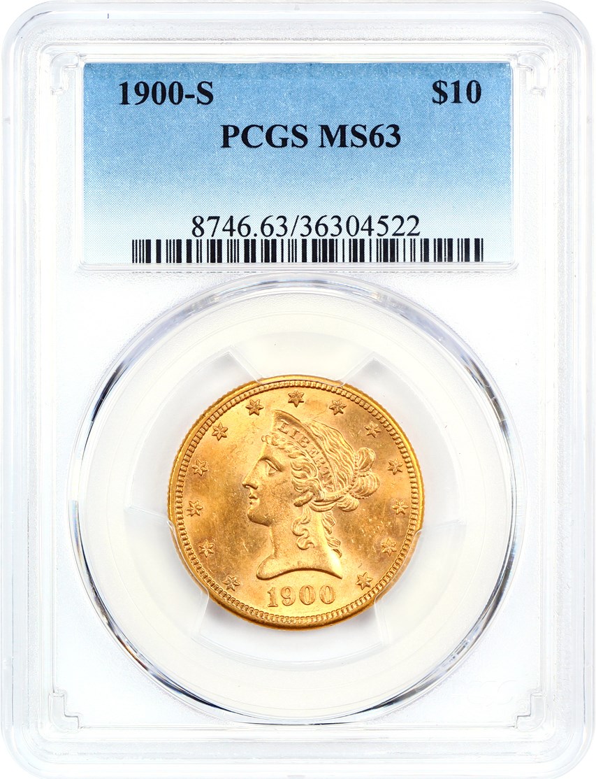 image for: 1900-S $10 PCGS MS63