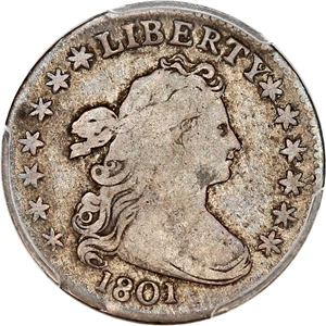 image for: 1801 10c PCGS/CAC VG-10