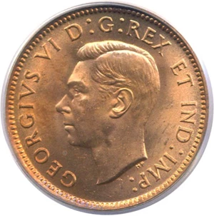 image for: Canada: 1939 1c PCGS MS65 RD