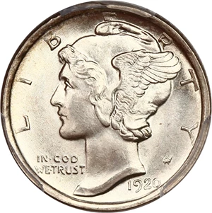 image for: 1920-D 10c PCGS/CAC MS66