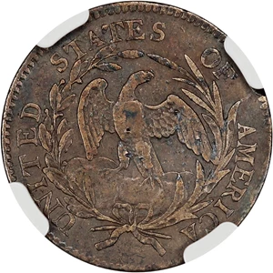 image for: 1797 10c NGC XF Details (16 Stars, JR-1, Damaged)