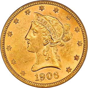 image for: 1906-S $10 PCGS MS63