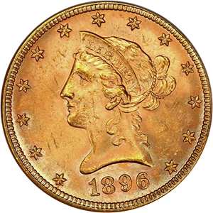 image for: 1896 $10 PCGS MS63