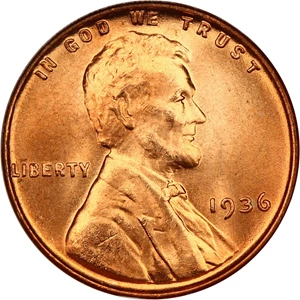 image for: 1936 1c NGC MS66 RD (Doubled Die Obverse, FS-016)