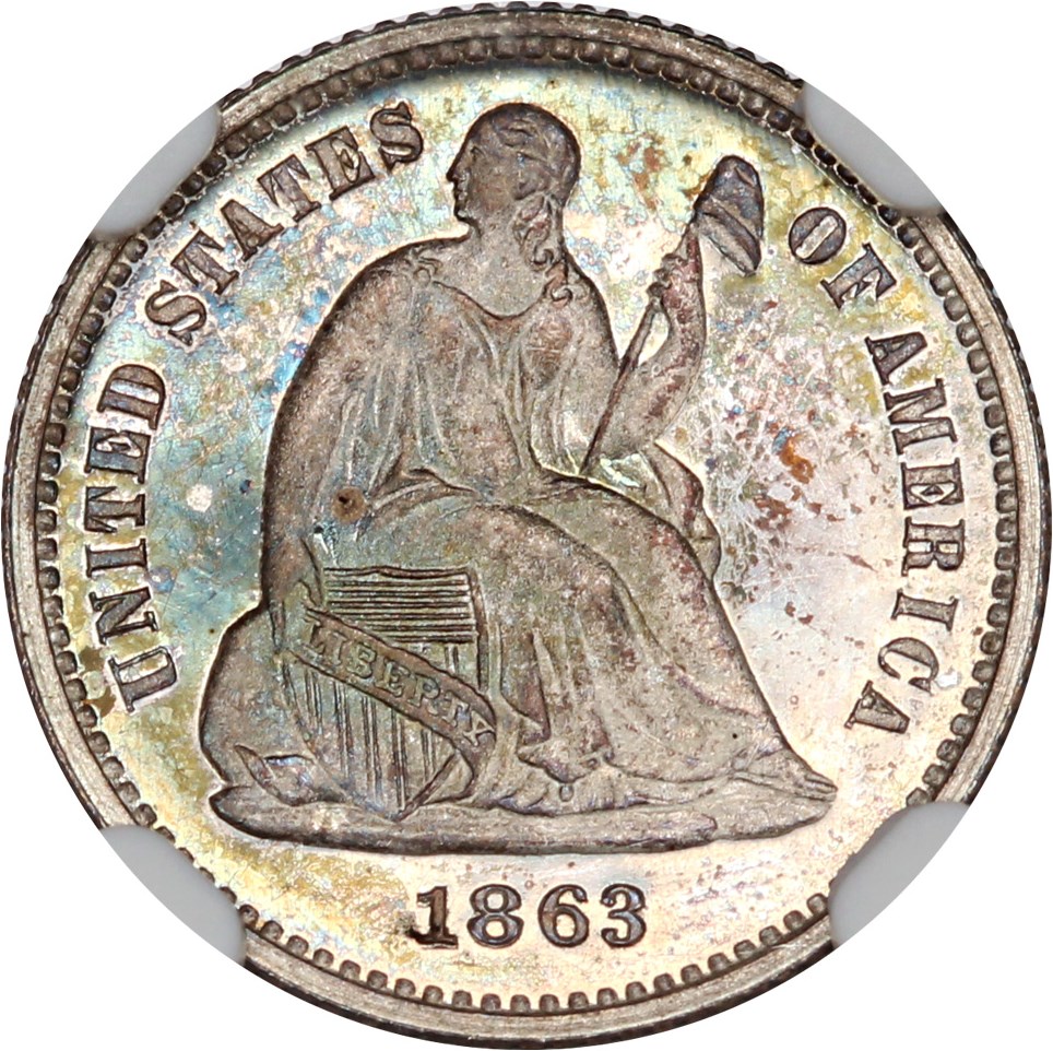image for: 1863 H10c NGC/CAC Proof 65 