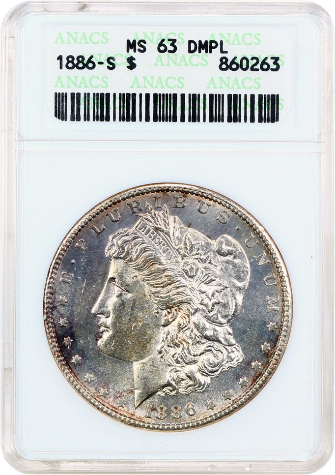 image for: 1886-S $1 ANACS MS63 DMPL