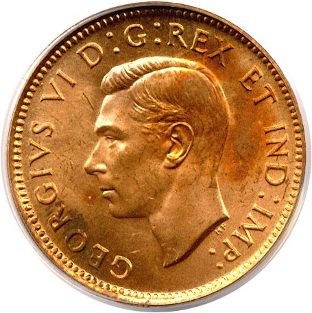 image for: Canada: 1939 1c  PCGS MS64 RD