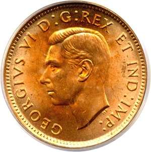 image for: Canada: 1939 1c PCGS MS65 RD