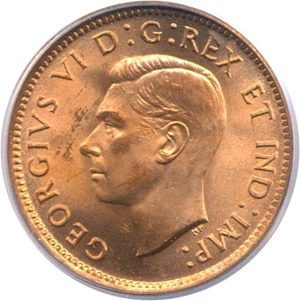 image for: Canada: 1939 1c PCGS MS65 RD
